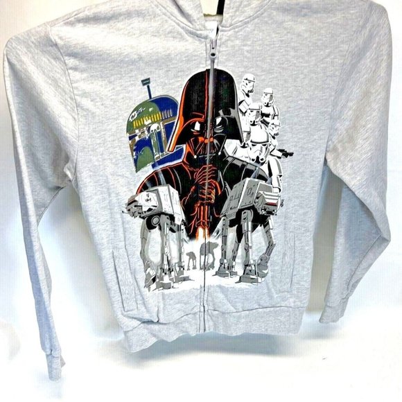 Disney Other - Star Wars Darth Vader Boba Fett Full Zip Jacket Hoodie DISNEY Store Size…
